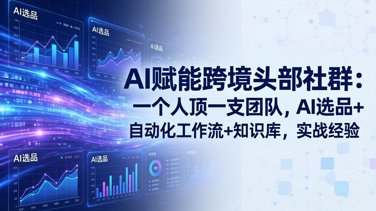 （18164期）AI赋能跨境头部社群-更新4月23：一个人顶一支团队，AI选品+自动化工作流+知识库，实战经验