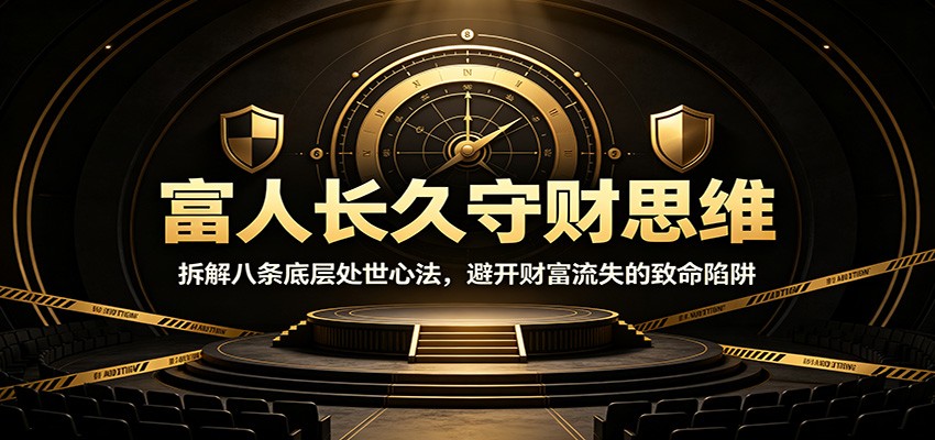 富人长久守财思维：拆解八条底层处世心法，避开财富流失的致命陷阱